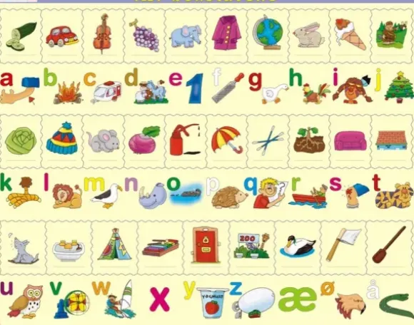 Puzzle Cadre - Lær bokstavene (små), en Norvégien