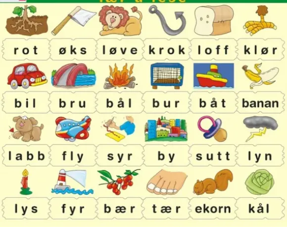 Puzzle Cadre - Lær å lese (små bokstaver) (en Norvégien)