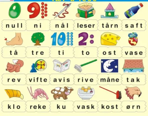 Puzzle Cadre - Lær å lese (små bokstaver) (en Norvégien)