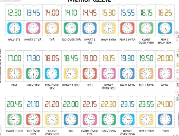 Puzzle Cadre - MemoPuzzle (en Suédois)