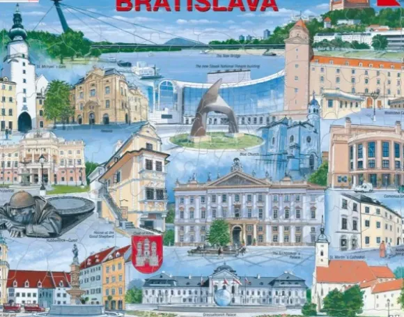 Puzzle Cadre - Souvenirs de Bratislava, Slovaquie (en Anglais)