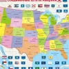 Puzzle Carte - Carte des Etats-Unis (en Russe)