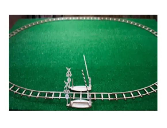 Puzzle 3D en Bois - Rails Ronds + Croisement