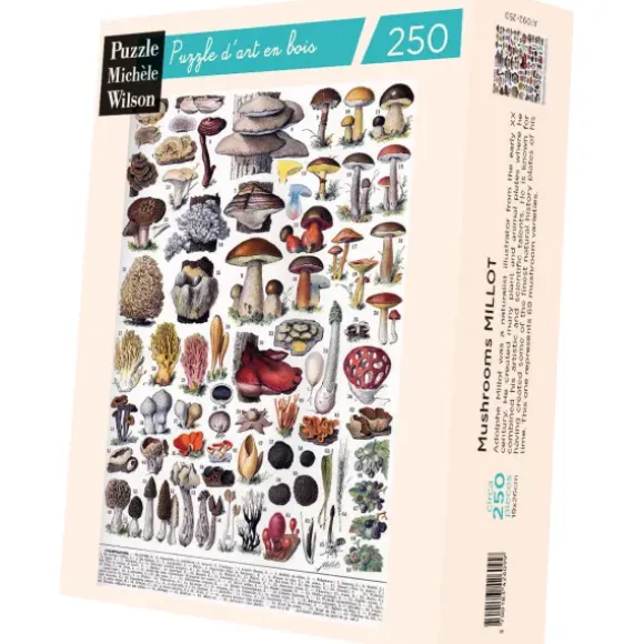 Puzzle en Bois Découpé à la Main - Les Champignons