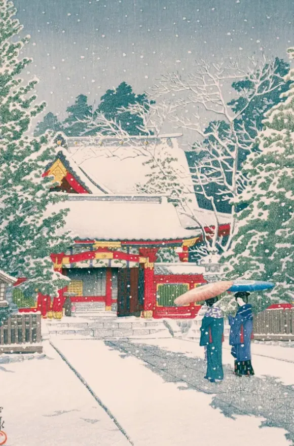Puzzle en Bois Découpé à la Main - Neige A Hie-Jinja