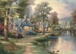 Puzzle en bois - Le Village au Bord du Lac