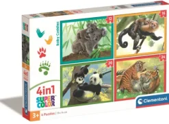 Puzzle 4 En 1 - Maman Bébé Animaux