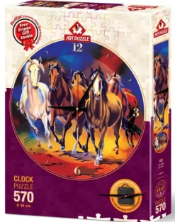 Puzzle Horloge - Chevaux