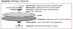 Puzzle Horloge - Je t'Aime, un Peu, Beaucoup, Passionément... (Pile non fournie)