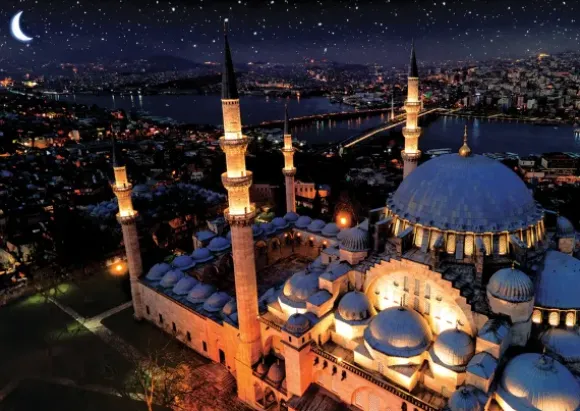 Puzzle Neon - Mosquée Bleue