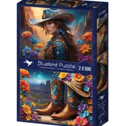 2 Puzzles - Cowgirl and Boots - Far West Collection