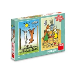 2 Puzzles - Doggie & Pussycat