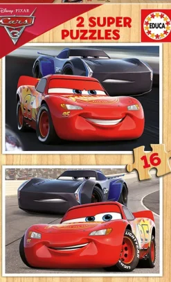 2 Puzzles en Bois - Cars