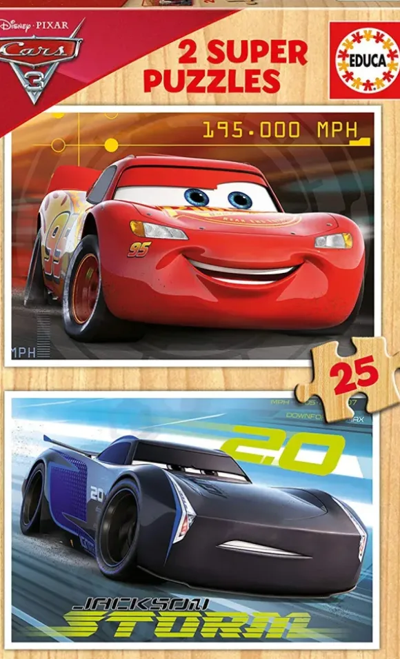 2 Puzzles en Bois - Cars