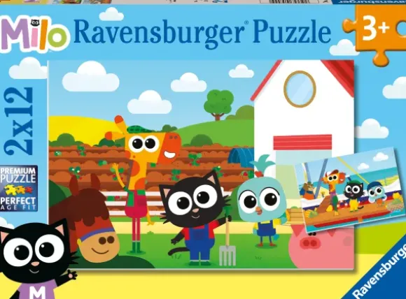 2 Puzzles - Ferme & Pêcheur Milo