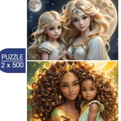 2 Puzzles - La Lune et le Soleil - Collection Mère et Fille