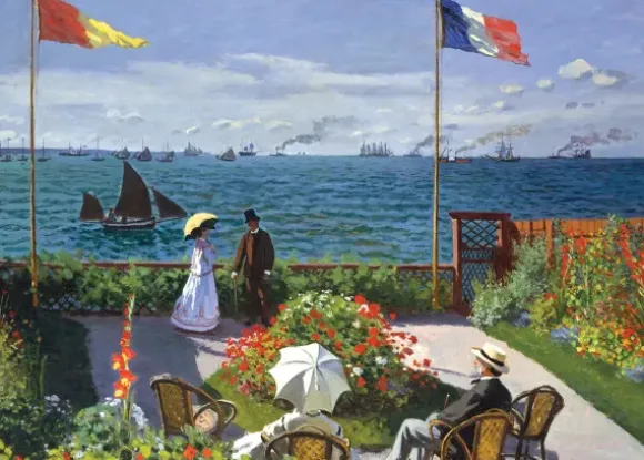 2 Puzzles - L'Art de Monet : Terrasse à Sainte-Adresse, 1867 - Coquelicot, 1873