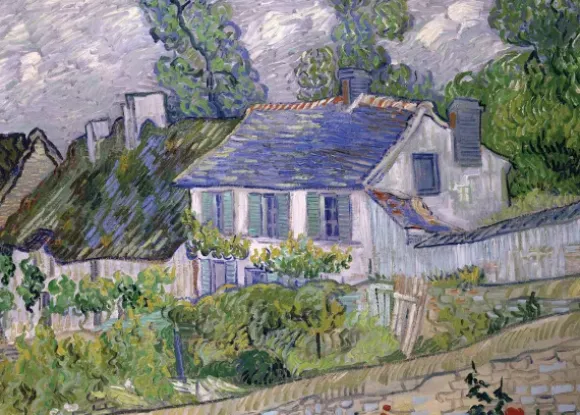 2 Puzzles - L'Art de Van Gogh : La Nuit étoilée, 1889 - Maison à Auvers, 1890