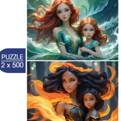 2 Puzzles - L'Eau et le Feu - Collection Mère et Fille