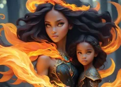 2 Puzzles - L'Eau et le Feu - Collection Mère et Fille