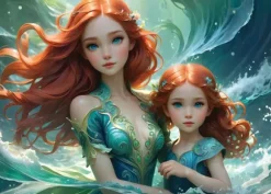 2 Puzzles - L'Eau et le Feu - Collection Mère et Fille