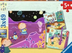 3 Puzzles - Peg + Cat
