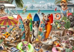 Rafael Trujillo - Chiens et Chats à la Plage