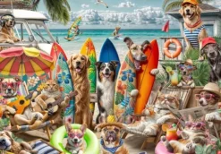 Rafael Trujillo - Chiens et Chats à la Plage