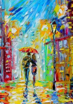 Rainy Romance in the City