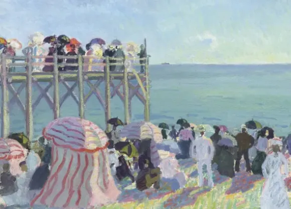 Raoul Dufy - La Plage et l'Estacade de Trouville, 1905