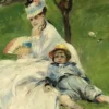 Renoir Auguste - Auguste Renoir : Madame Monet et son Fils, 1874