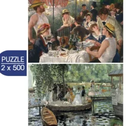Renoir Auguste - 2 Puzzles - L'Art d'Auguste Renoir : Le Déjeuner des Canotiers - La Grenouillère