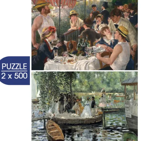 Renoir Auguste - 2 Puzzles - L'Art d'Auguste Renoir : Le Déjeuner des Canotiers - La Grenouillère