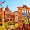 Roman Ruins in Spring, Italy