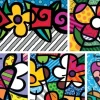 Romero Britto - Romero Britto - Collage: Hearts and Flowers