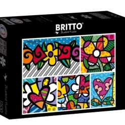 Romero Britto - Romero Britto - Collage: Hearts and Flowers