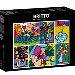 Romero Britto - Romero Britto - Collage: Flowers