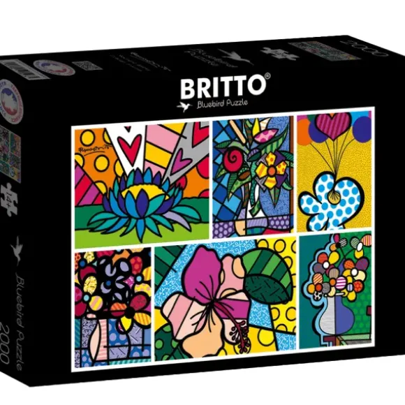 Romero Britto - Romero Britto - Collage: Flowers