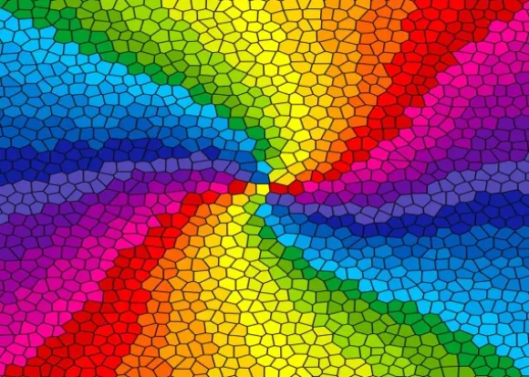 Stained Glass Rainbow Burst