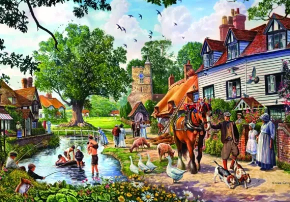 Steve Crisp - A Village in Summer