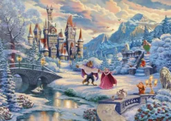 Thomas Kinkade Disney - Beauty and the Beast, Magical Winter Evening