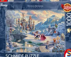 Thomas Kinkade Disney - Beauty and the Beast, Magical Winter Evening
