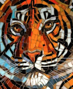 Tigre en Vitrail
