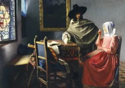 Vermeer Johannes - Johannes Vermeer - The Glass of Wine, 1661