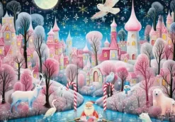 Village de Noël en Rose