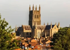 Worcester Cathedral viewed from Fort Royal Park